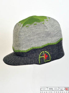 Winter beanie with peak