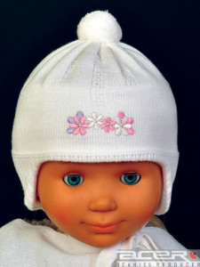 Knitted beanie for girl