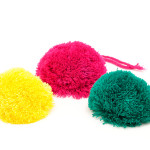 Single colour pompoms