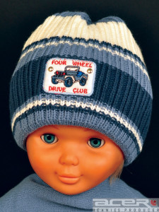 Winter beanie with car