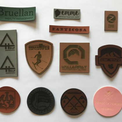 Leather patches for apparel