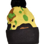 Military kamuflage beanie with pom