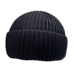 Fully fashioned black hat